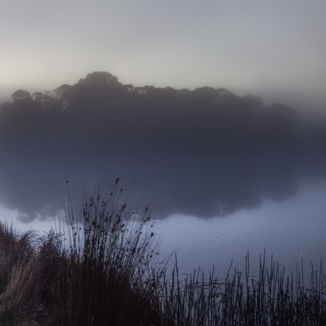 "Dawn on Lake Crackenback" by Wes Schulstad - £16.00 "Dawn on Lake Crackenback" stock image