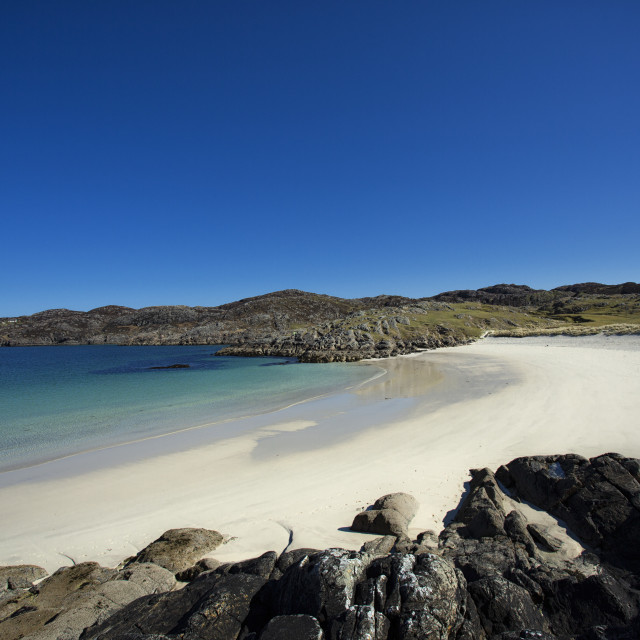 "Achmelvich Beach, Early Morning April 2021" stock image