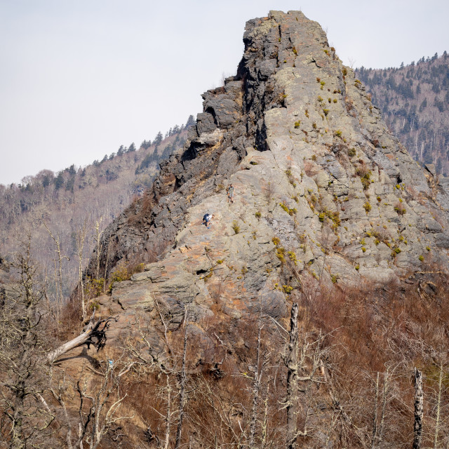 "chimney tops with two people climbing the side of it" by Justin Mueller - £10.00 "chimney tops with two people climbing the side of it" stock image
