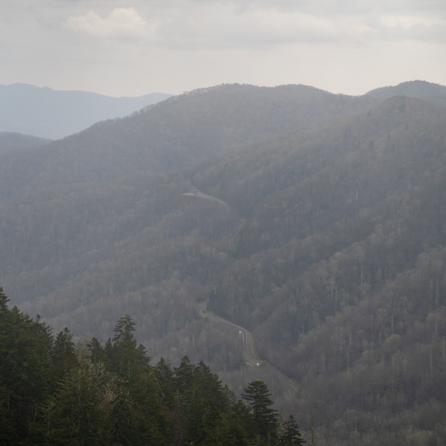 "highway 441 winding through the great smoky mountain national park" by Justin Mueller - £10.00 "highway 441 winding through the great smoky mountain national park" stock image