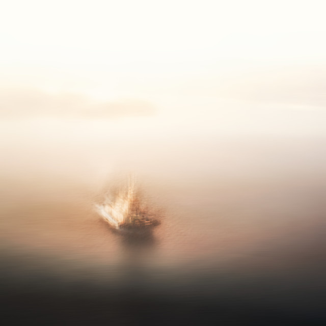 "Tugboat at dawn" by Wes Schulstad - £16.00 "Tugboat at dawn" stock image