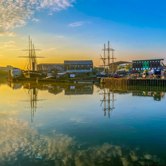 "Sunrise over Bristol" stock image