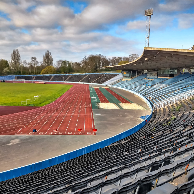 "The National Sports Centre, Crystal Palace." stock image