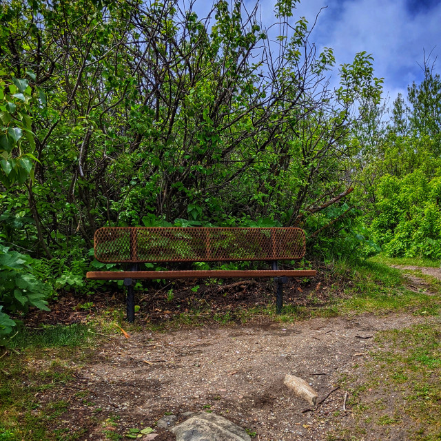"Rusty western bench" by MLLL Photography - $15.21 "Rusty western bench" stock image