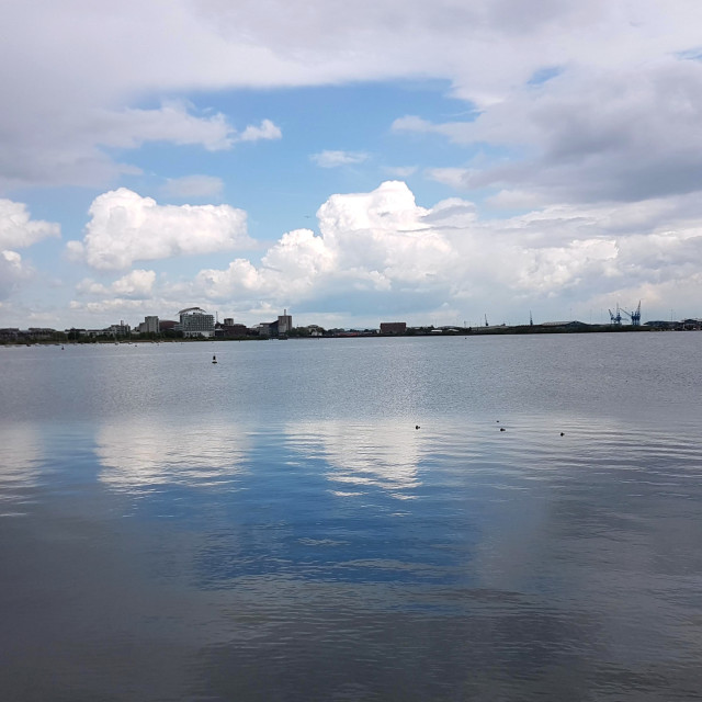 "Reflections On The Bay" stock image