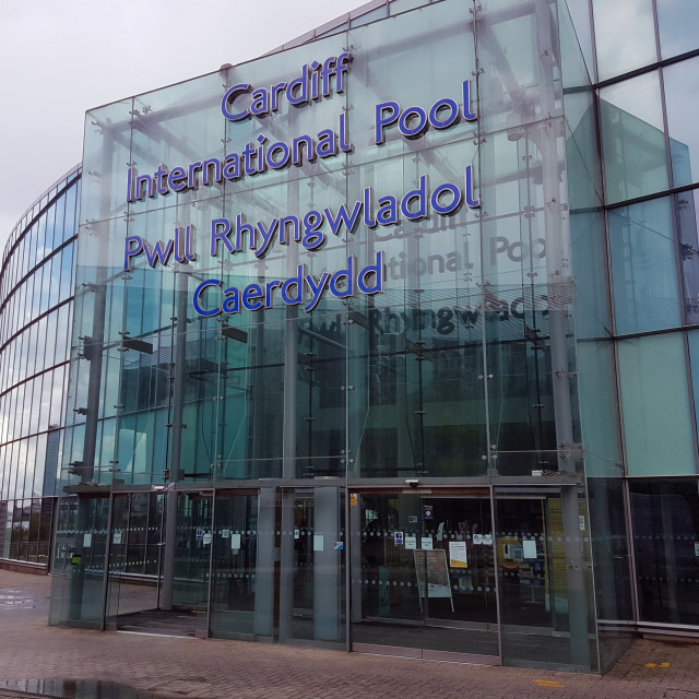 "Cardiff International Pool" stock image