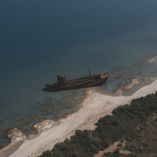 "Dimitrios Shipwreck Gytheion" by Dimitris Tzankatian - $7.06 "Dimitrios Shipwreck Gytheion" stock image