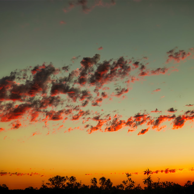 "After Sunset with Speckled Pink Cloud" stock image