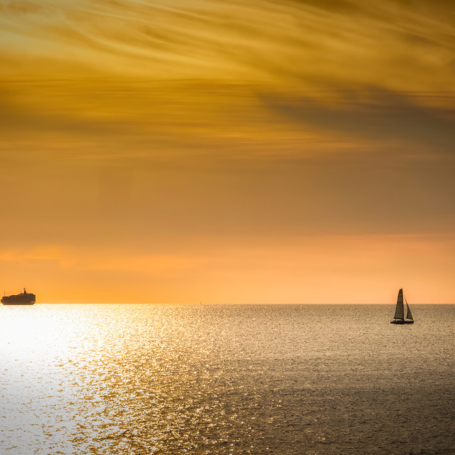 "Sunset Seascape" by Sam Blight - $12.69 "Sunset Seascape" stock image
