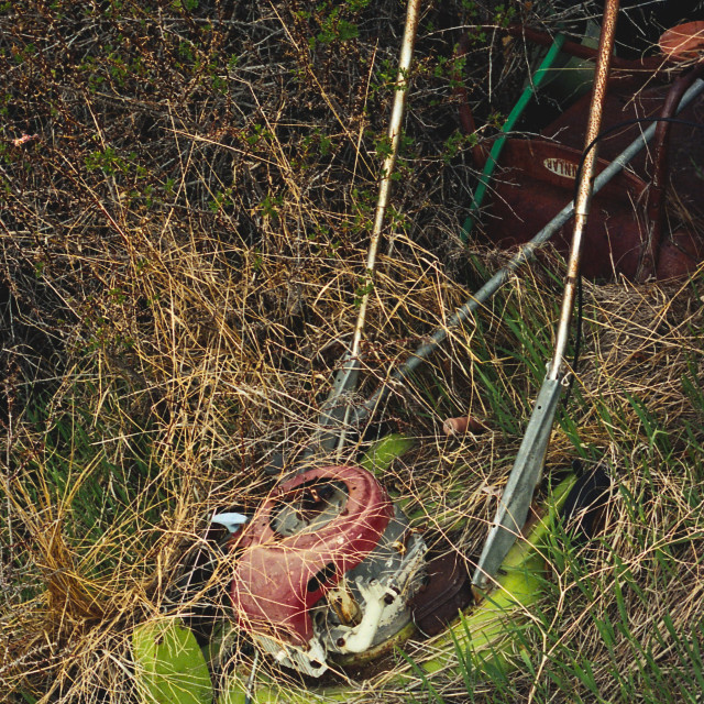 "Defeated Mower" by Zachary I Peabody - £10.00 "Defeated Mower" stock image