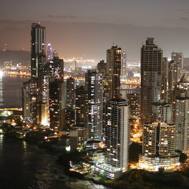 "ciudad de noche" by Panamarketphoto - $62.32 "ciudad de noche" stock image