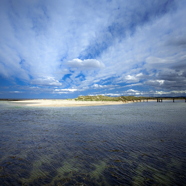 "Lossiemouth East Beach" by John McGowan - £5.00 "Lossiemouth East Beach" stock image