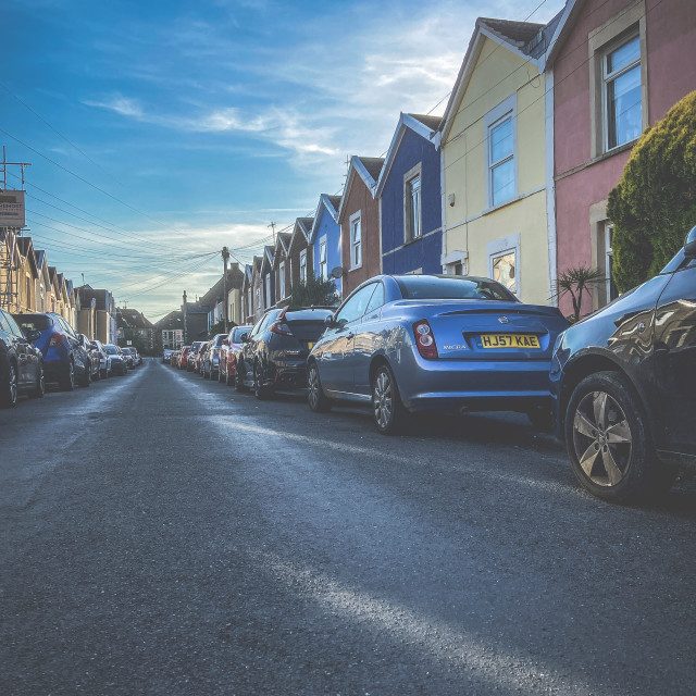 "Suburbia wakes up" stock image