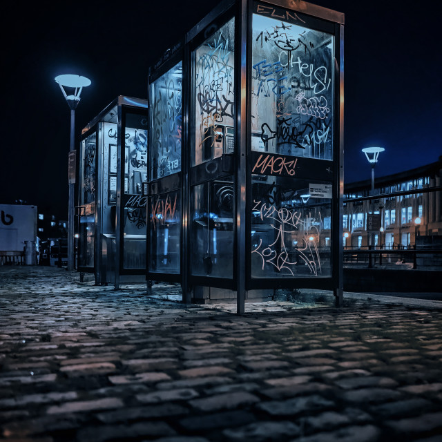 "Phoneboxes" by Pete Griffiths - £10.00 "Phoneboxes" stock image