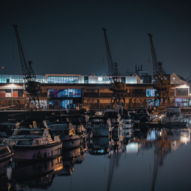 "Bristol Harbourside" by Pete Griffiths - £10.00 "Bristol Harbourside" stock image