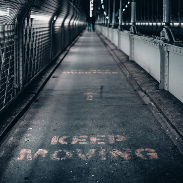 "Keep Moving" by Pete Griffiths - £10.00 "Keep Moving" stock image