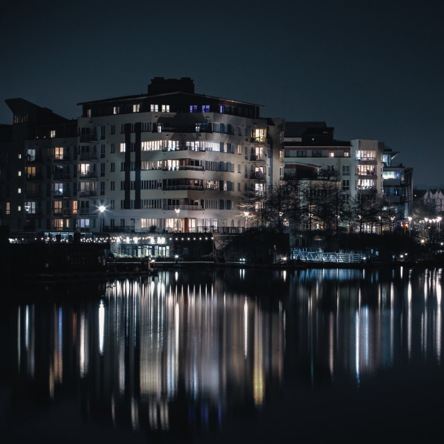 "Bristol Houses on the Water" by Pete Griffiths - £10.00 "Bristol Houses on the Water" stock image