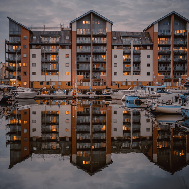 "Portishead Houses" by Pete Griffiths - £10.00 "Portishead Houses" stock image