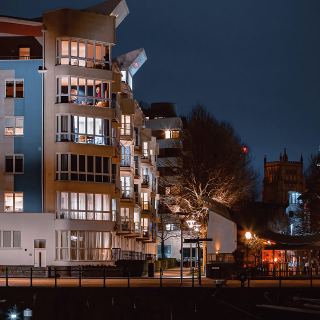"Bristol Houses on the Water" by Pete Griffiths - £10.00 "Bristol Houses on the Water" stock image