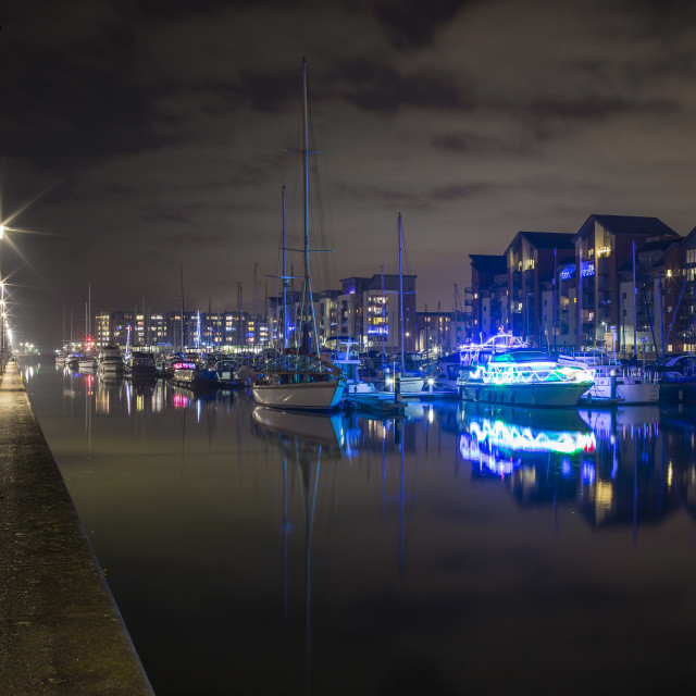 "Portishead Marina" by Pete Griffiths - £10.00 "Portishead Marina" stock image