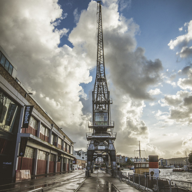 "Bristol Cranes" by Pete Griffiths - £10.00 "Bristol Cranes" stock image