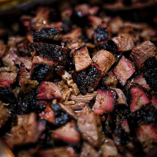 "Brisket Burnt Ends" by Pete Griffiths - £10.00 "Brisket Burnt Ends" stock image