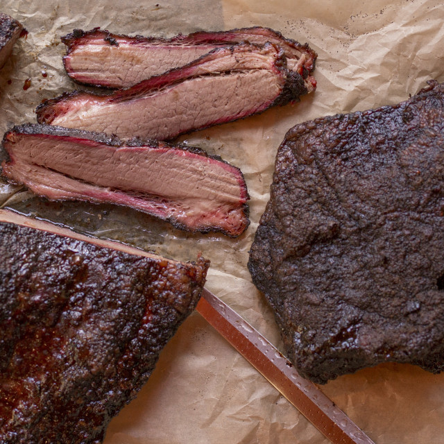 "Slow Smoked Brisket" by Pete Griffiths - £10.00 "Slow Smoked Brisket" stock image