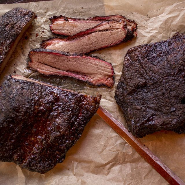 "Slow Smoked Brisket" by Pete Griffiths - £10.00 "Slow Smoked Brisket" stock image