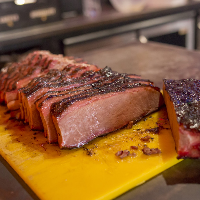 "Slow Smoked Brisket" by Pete Griffiths - £10.00 "Slow Smoked Brisket" stock image