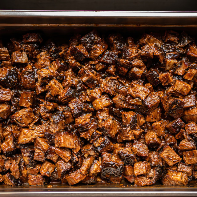 "Brisket Burnt Ends" by Pete Griffiths - £10.00 "Brisket Burnt Ends" stock image