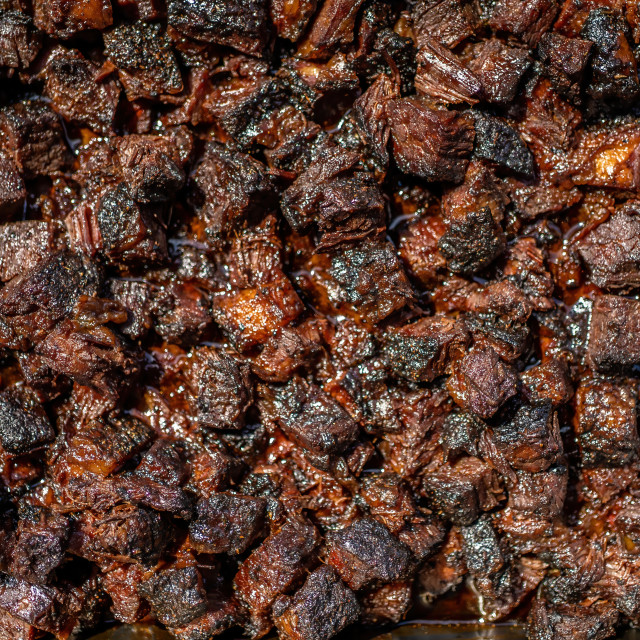 "Brisket Burnt Ends" by Pete Griffiths - £10.00 "Brisket Burnt Ends" stock image