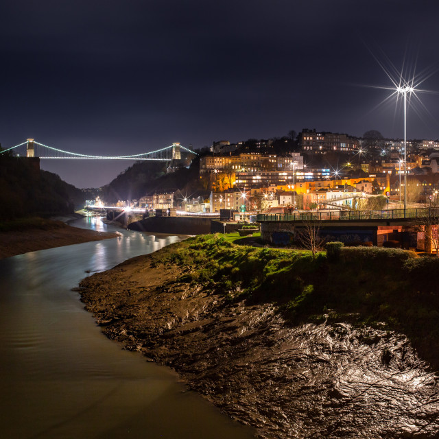 "Bristol at Night" by Pete Griffiths - £10.00 "Bristol at Night" stock image