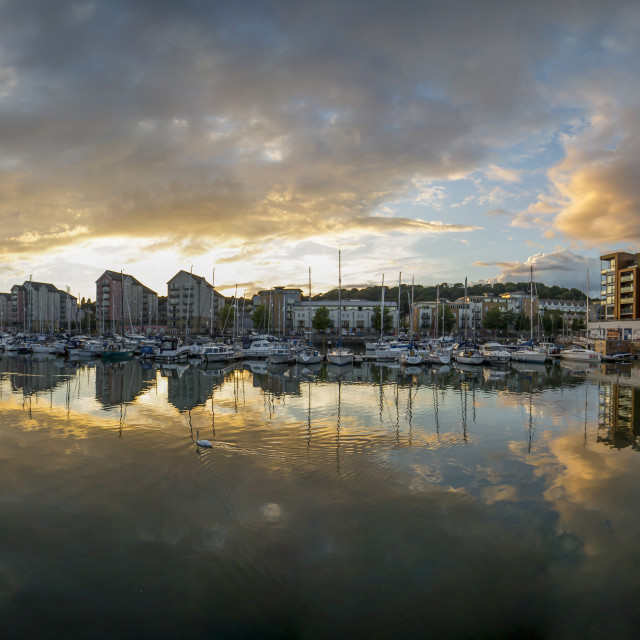 "Portishead Marina" by Pete Griffiths - £10.00 "Portishead Marina" stock image