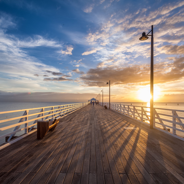 "Sunrise over the Shorncliffe Pier" by Matt Sheumack - $12.46 "Sunrise over the Shorncliffe Pier" stock image