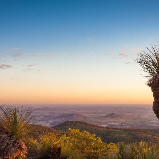 "Sunset over land, Bunya mountains" by Matt Sheumack - $12.46 "Sunset over land, Bunya mountains" stock image