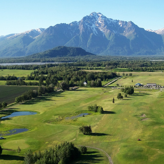 "Aerial view of Palmer, Alaska, USA" by Nature2Cool Photography - $262.13 "Aerial view of Palmer, Alaska, USA" stock image