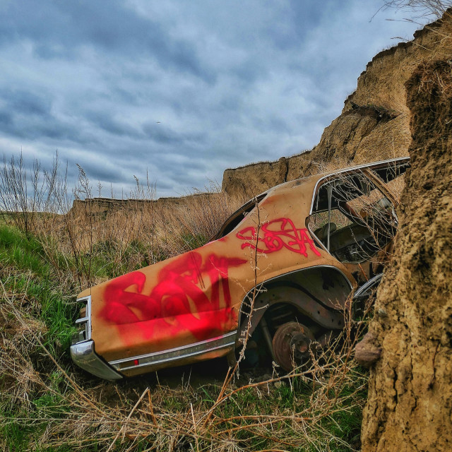 "Antique car trash" by MLLL Photography - $21.38 "Antique car trash" stock image