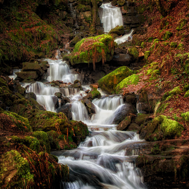 "The Craggs cascade" by Simon Martin - £15.00 "The Craggs cascade" stock image