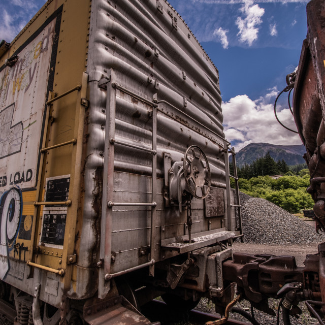 "Train at Cascade Locks" stock image