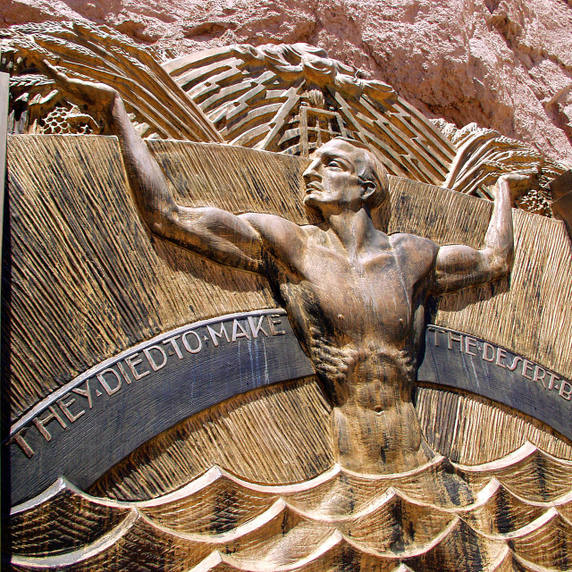 "Hoover Dam Dedication to workers" stock image