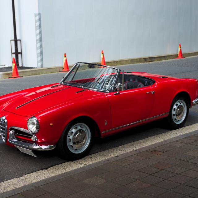 "Little Red Coupe" stock image