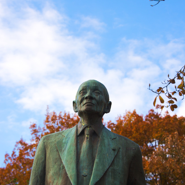 "Statue and the Sky" stock image