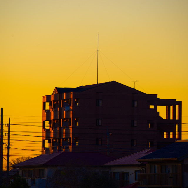 "Sunset Building" stock image