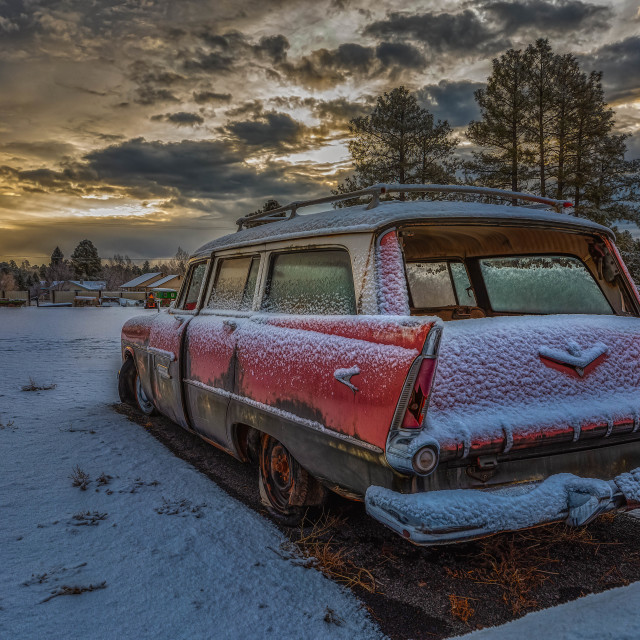 "Abandoned Station Wagon" by Chuck Taylor - £83.00 "Abandoned Station Wagon" stock image