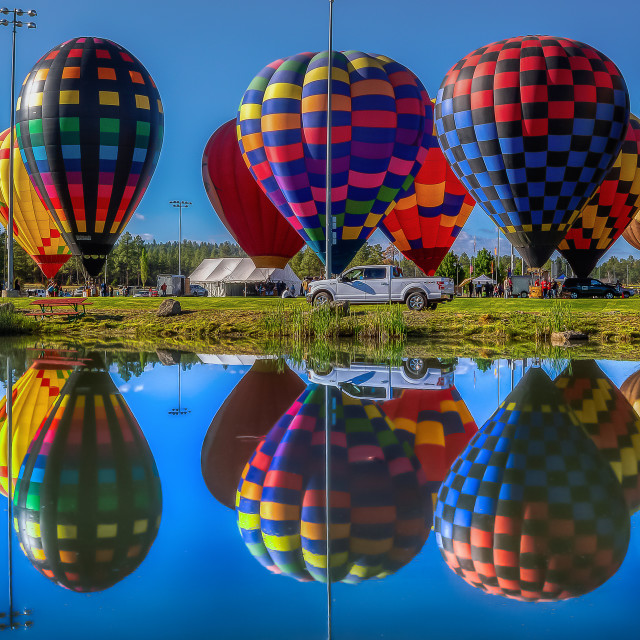 "Balloon Festival" by Chuck Taylor - £83.00 "Balloon Festival" stock image