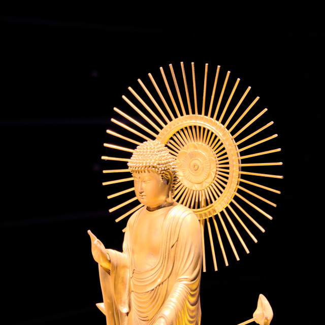 "A Buddhist Statue" by Blue Magister - £20.00 "A Buddhist Statue" stock image