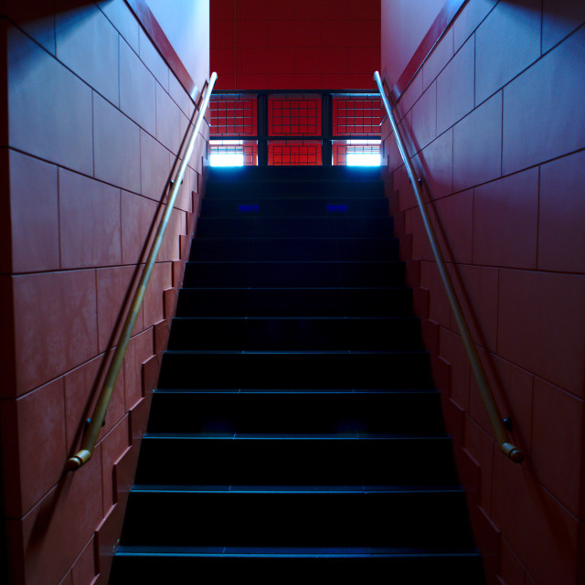 "Ominous Stairs Going Up" by Blue Magister - £20.00 "Ominous Stairs Going Up" stock image