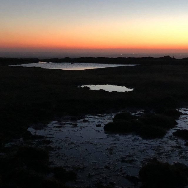 "Dartmoor Sunset" stock image