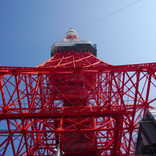 "Tokyo Tower 5" by Blue Magister - £50.00 "Tokyo Tower 5" stock image