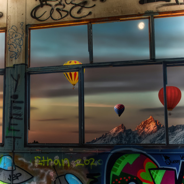 "Float On" by Chuck Taylor - £63.00 "Float On" stock image